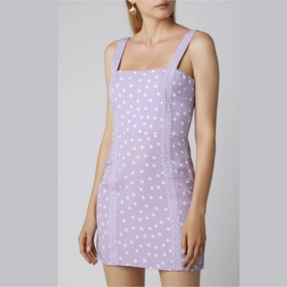NWT! SOLID & STRIPED Lavender Polka Dot Mini Dress